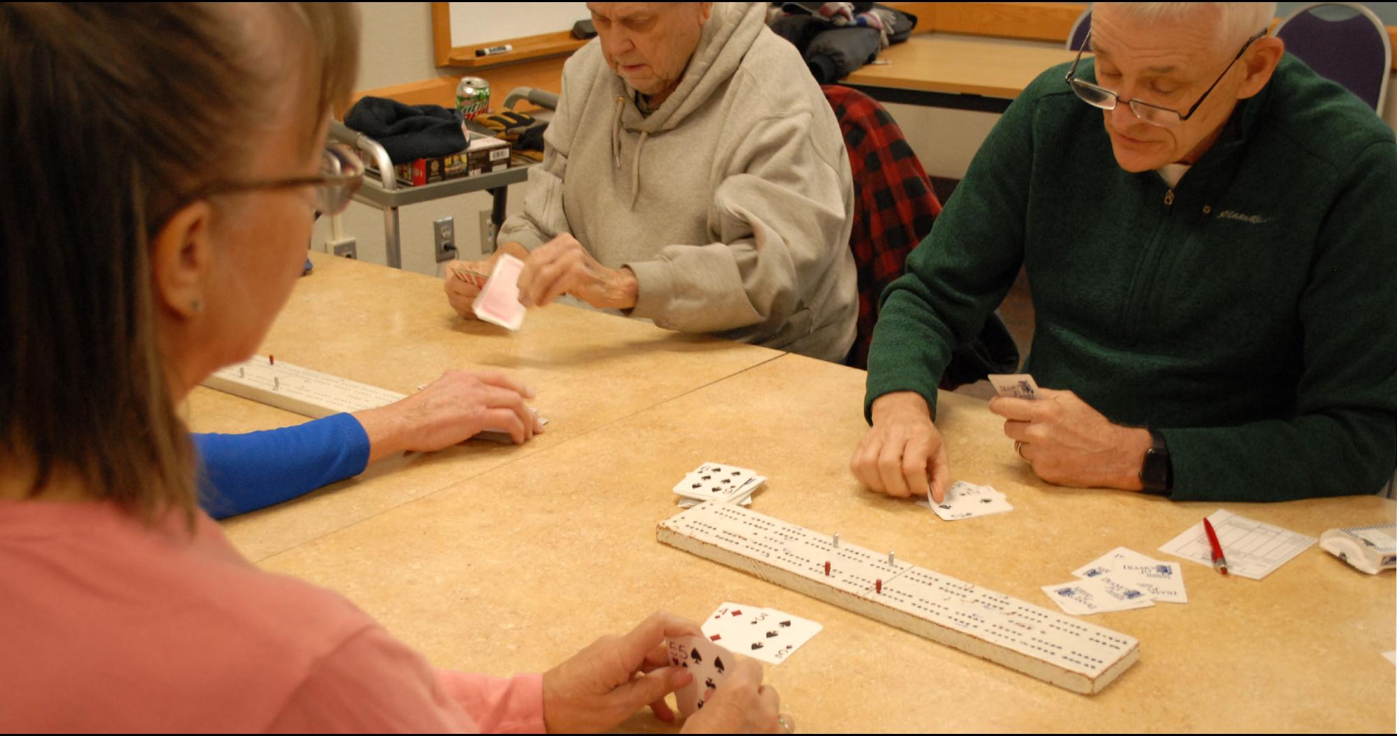 People playing cribbage