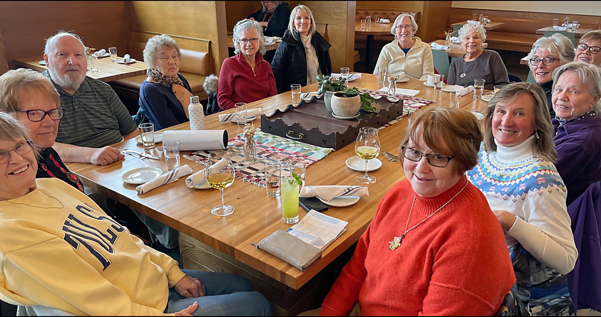 Travel group at Churchhill Restaurant