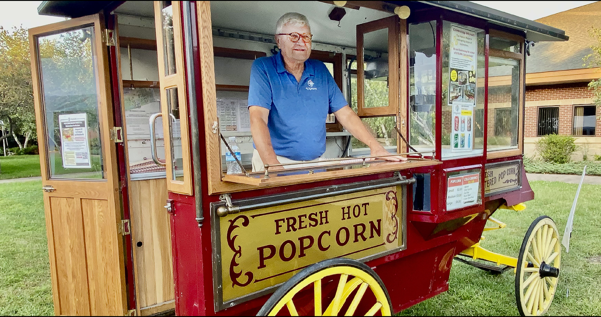 Volunteer in the Popcorn Wagon